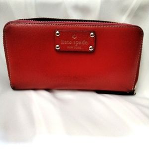 Kate Spade Red Leather Wallet